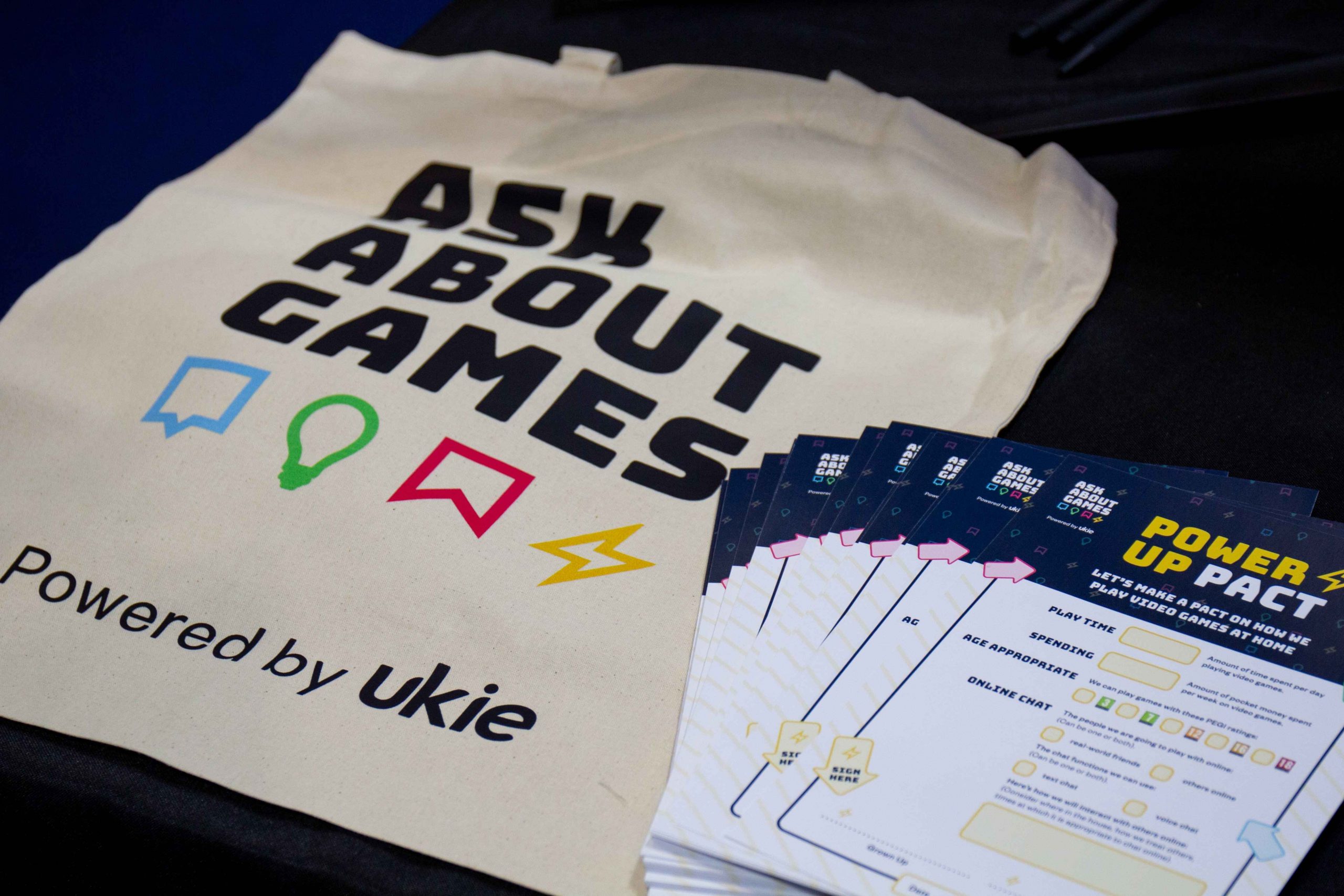 Ask About Games merchandise and literature