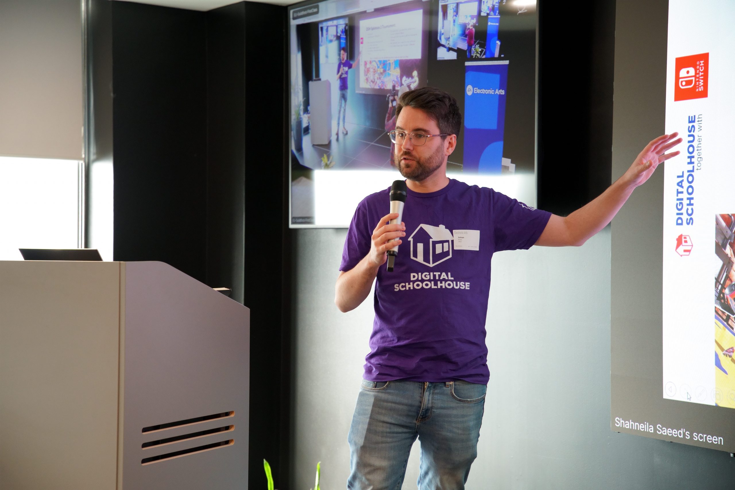 DSH member of staff giving a presentation