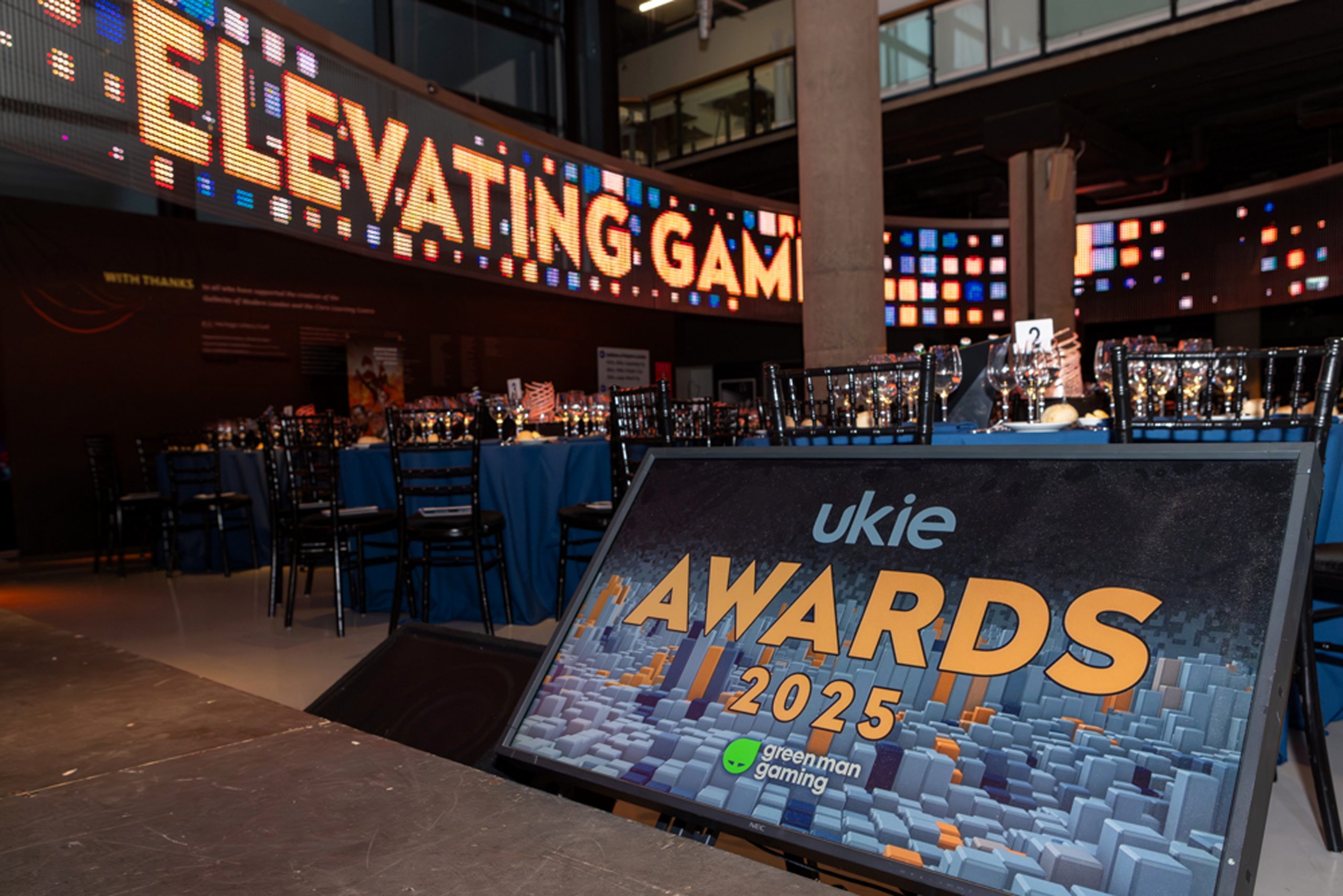 Sign showing UK Video Game Awards